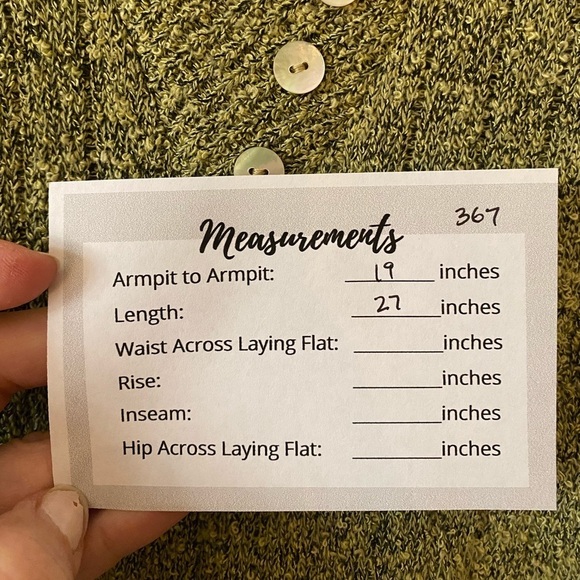 Sage Green Cross V-Neck Sweater Size 12 #367 - Picture 13 of 13